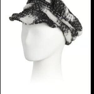 New PLATANIA  Women’s Made In Italy Wool Blend Newsboy Hat